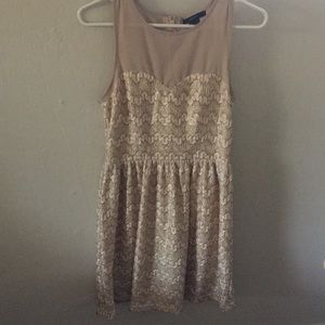 Gold cocktail dress
